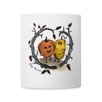 Pumpkin Friends Against Racism - Mug blanc - blanc - Devant