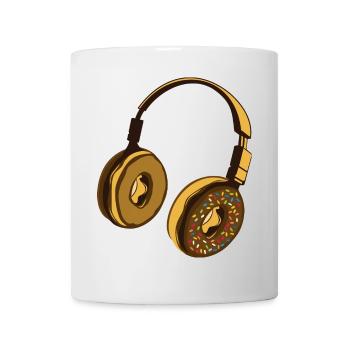 cute headphone donut - Mug - white - Front