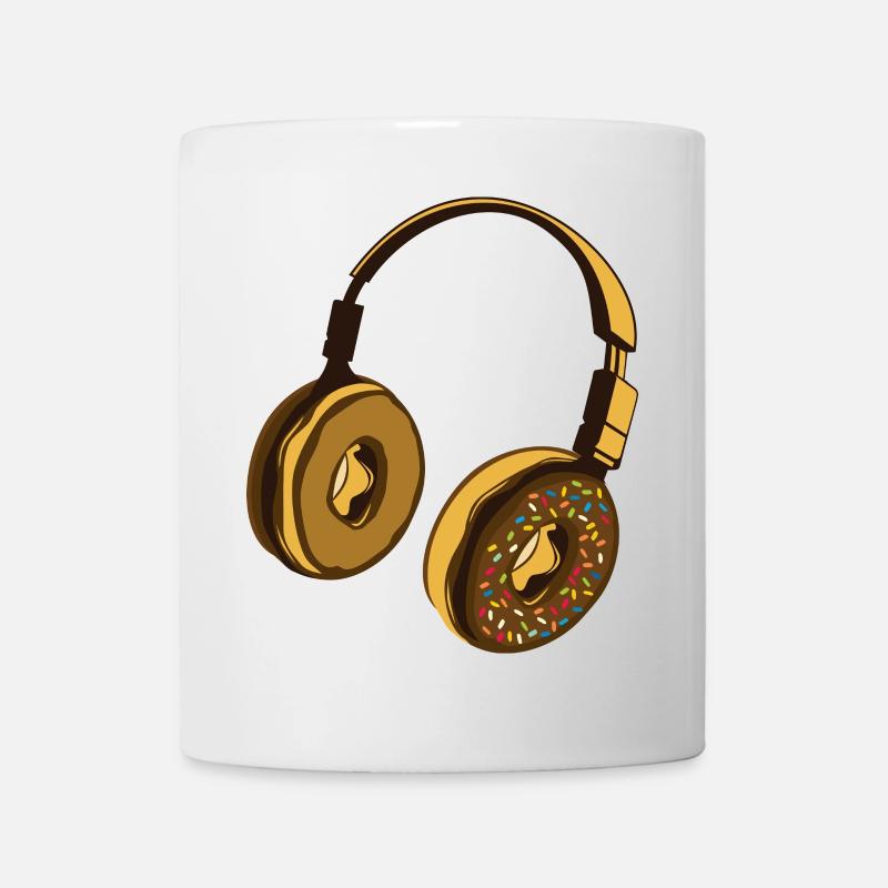 mignon beignet casque - Mug blanc - blanc