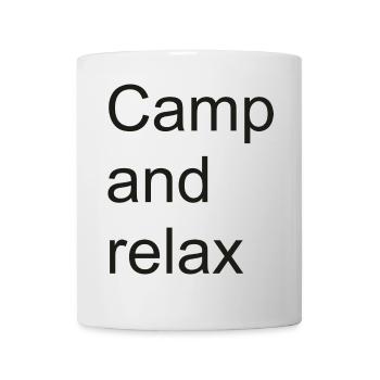 camp an relay camping camper motorhome motorhome camping - Mug - white - Front
