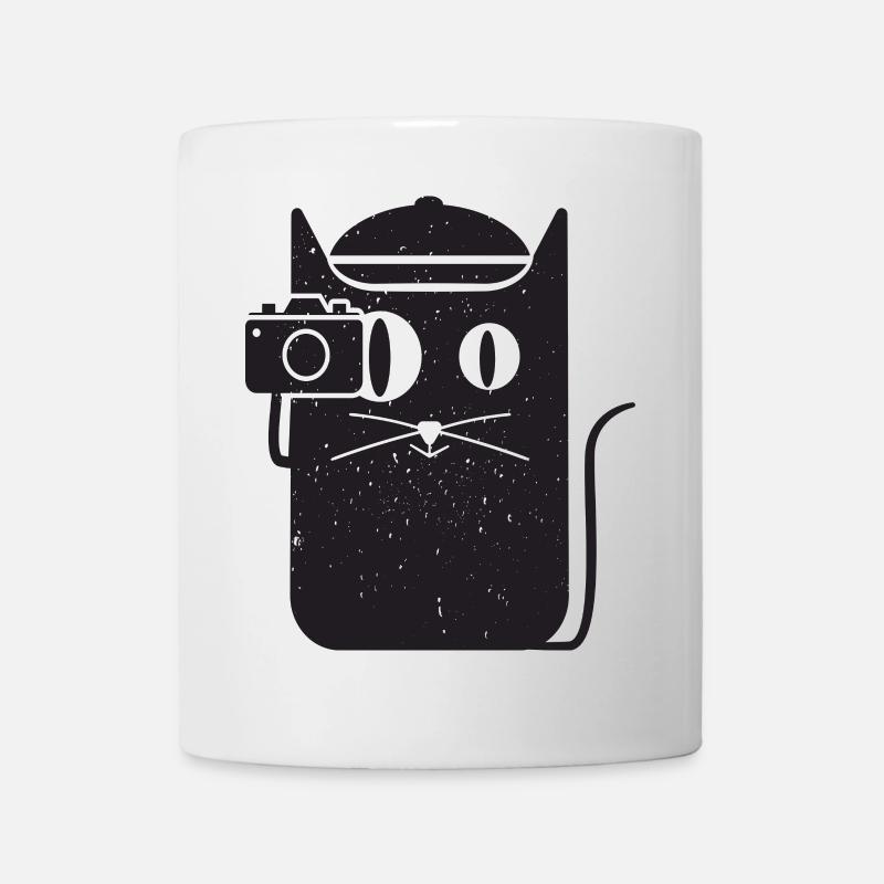 Cool simple CAT AND CAMERA - Mug - white
