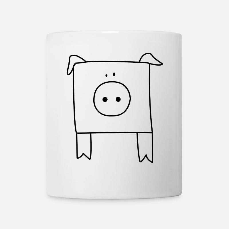 porc - Mug blanc - blanc
