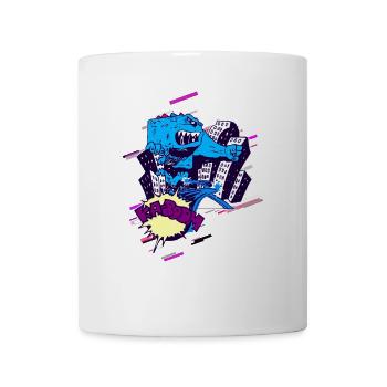 Monster City 80s Retro Violet - Mug - white - Front