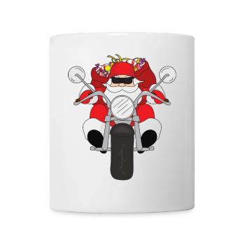 Christmas Motorcycle Santa Claus Santa Claus - Mug - white - Front