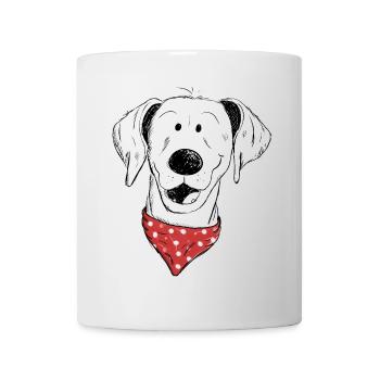 Drôle Rhodesian Ridgeback Head Avec Bandana I - Mug blanc - blanc - Devant