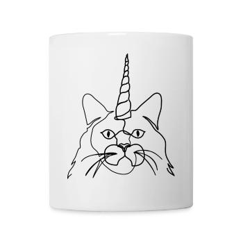 Chat Licorne - Chat Licorne - Mug blanc - blanc - Devant
