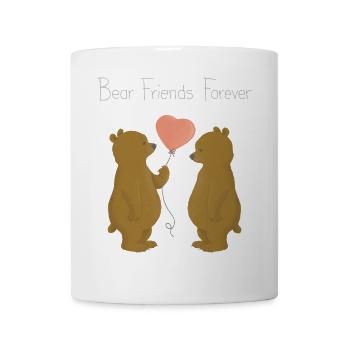 Bear Bear Friends BFF Meilleurs amis Forever Heart - Mug blanc - blanc - Devant