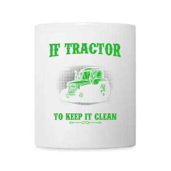 Traktor Landwirtschaft Bauer Geschenk · Traktor - Tasse - Weiß - Vorne