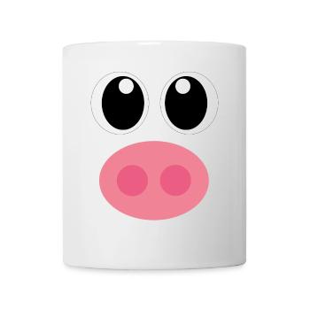 Süßes Schwein Gesicht für Kinder Farmer Geschenk - Tasse - Weiß - Vorne