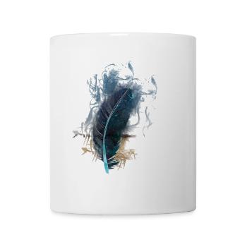 Feder - Tasse - Weiß - Vorne