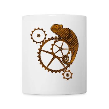 Steampunk Caméléon - Mug blanc - blanc - Devant
