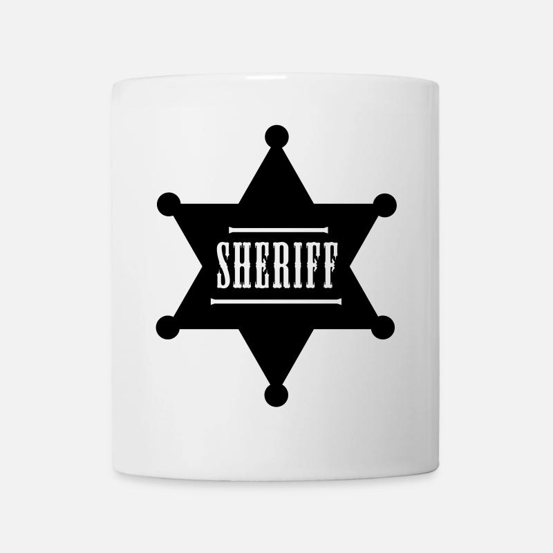 shérif - Mug blanc - blanc