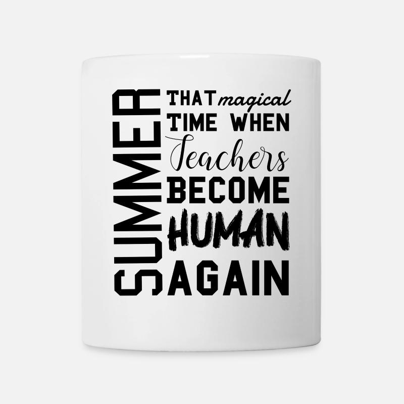 Teacher Summer Human - Funny Teacher Design - Mug - white