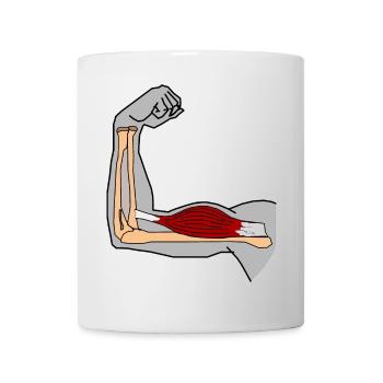Biceps brachii Muscle Upper arm muscle Anatomy Strength - Mug - white - Front