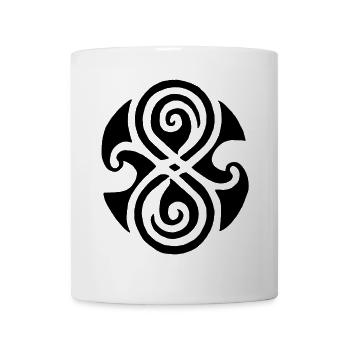 Schwarzes keltisches Symbol - Tasse - Weiß - Vorne