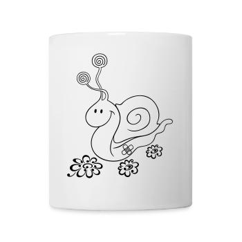 Funny Hiking Snail – Pilgrimage & Hiking - Mug - white - Front