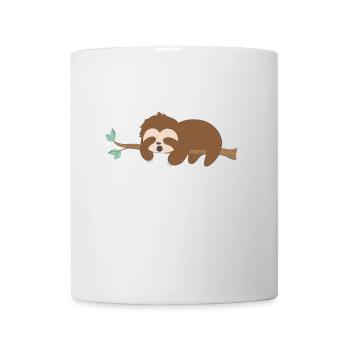 Funny sloth T-shirt Sloth is tired zZz - Mug - white - Front