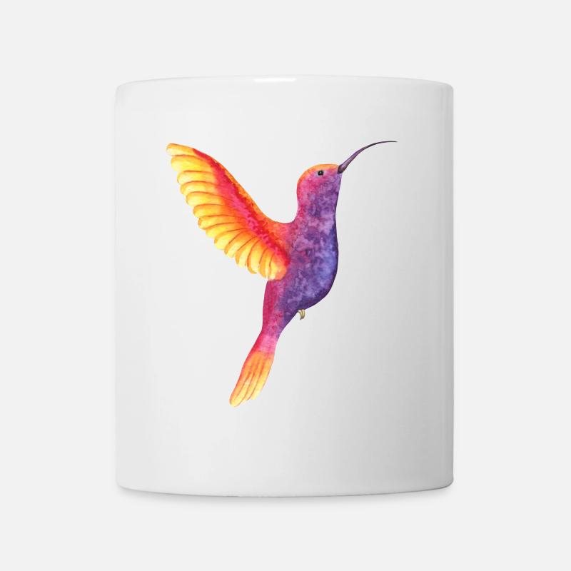Colibri aquarelle vibrant - Mug blanc - blanc