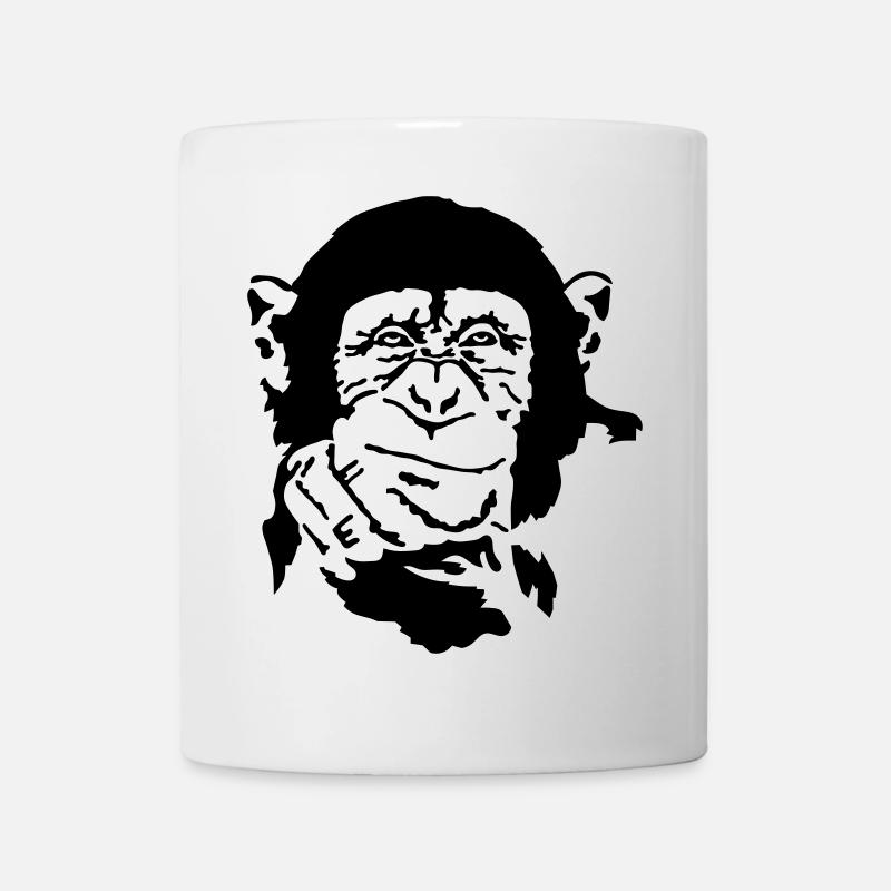 singe - Mug blanc - blanc