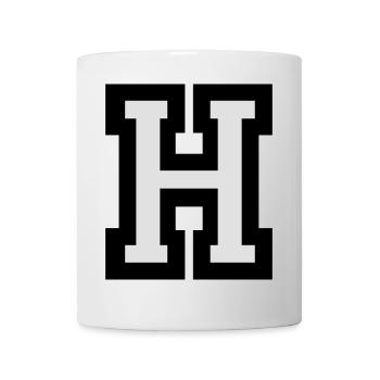 Buchstabe H - Tasse - Weiß - Vorne