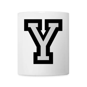 Buchstabe Y (zweifarbig) - Tasse - Weiß - Vorne