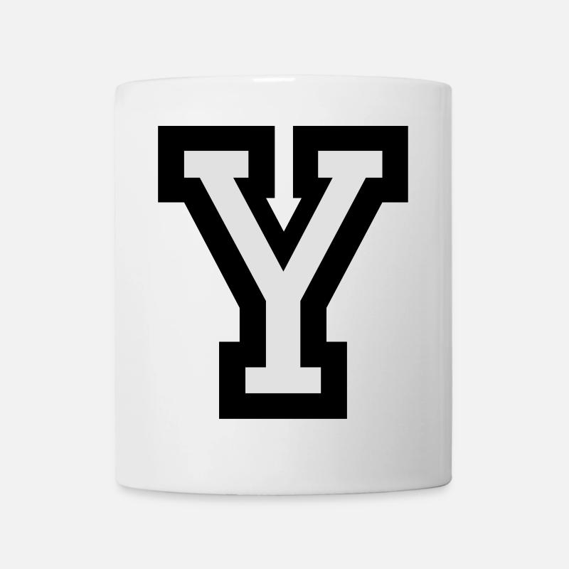 Lettre Y en deux couleurs - Mug blanc - blanc