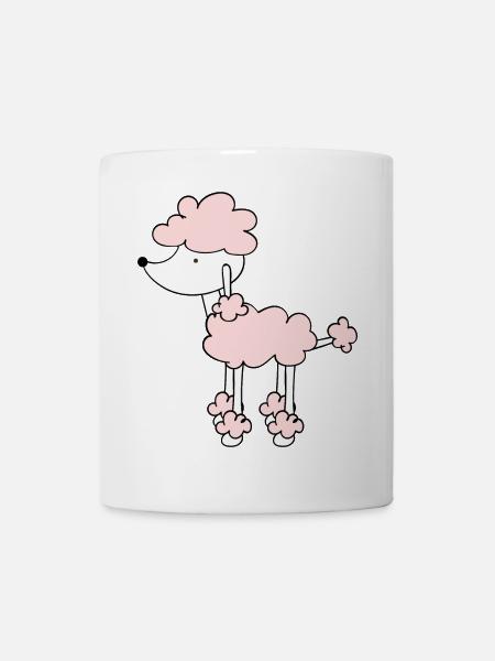 Cute poodle T-shirt - Mug - white