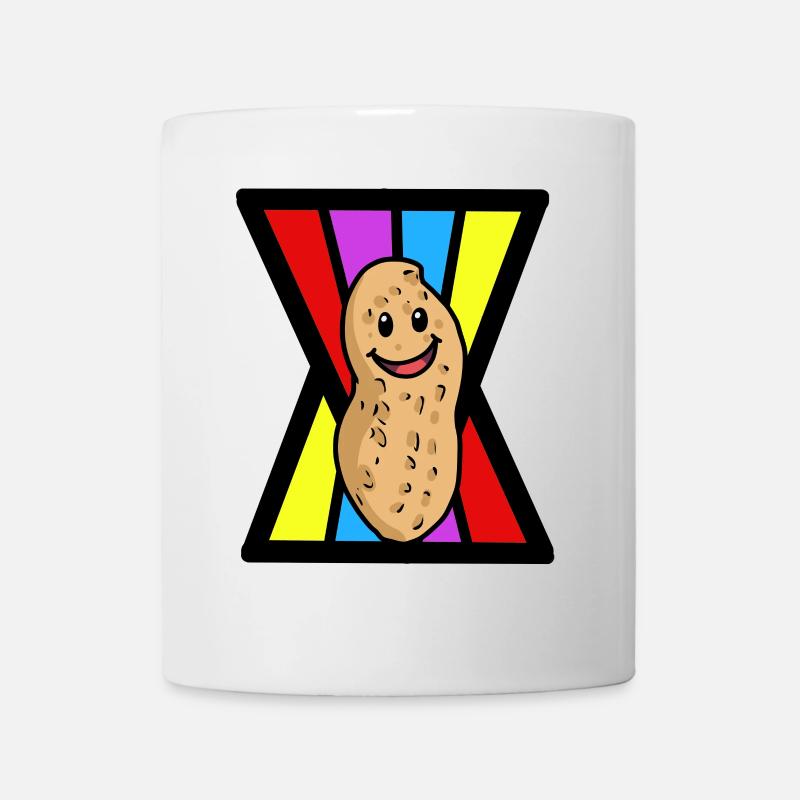 Cacahuètes Noix Noix Nourriture Joyeuse - Mug blanc - blanc