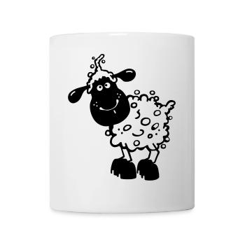 Kleines Schaf - Schafe - Tasse - Weiß - Vorne