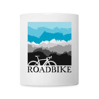 roadbike Natur Landschaft Liebe Fahrrad Rennrad - Tasse - Weiß - Vorne