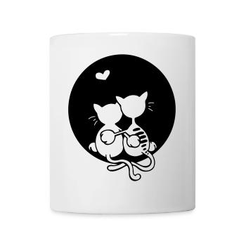 amour chats - Mug blanc - blanc - Devant
