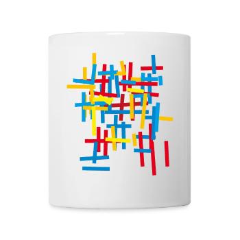 Abstrakt - Muster / Bauhaus  - Tasse - Weiß - Vorne