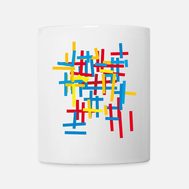 Abstrakt - Muster / Bauhaus - Tasse - Weiß