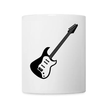 e-Gitarre Symbol Musik Gitarren Musiker Band icon - Tasse - Weiß - Vorne