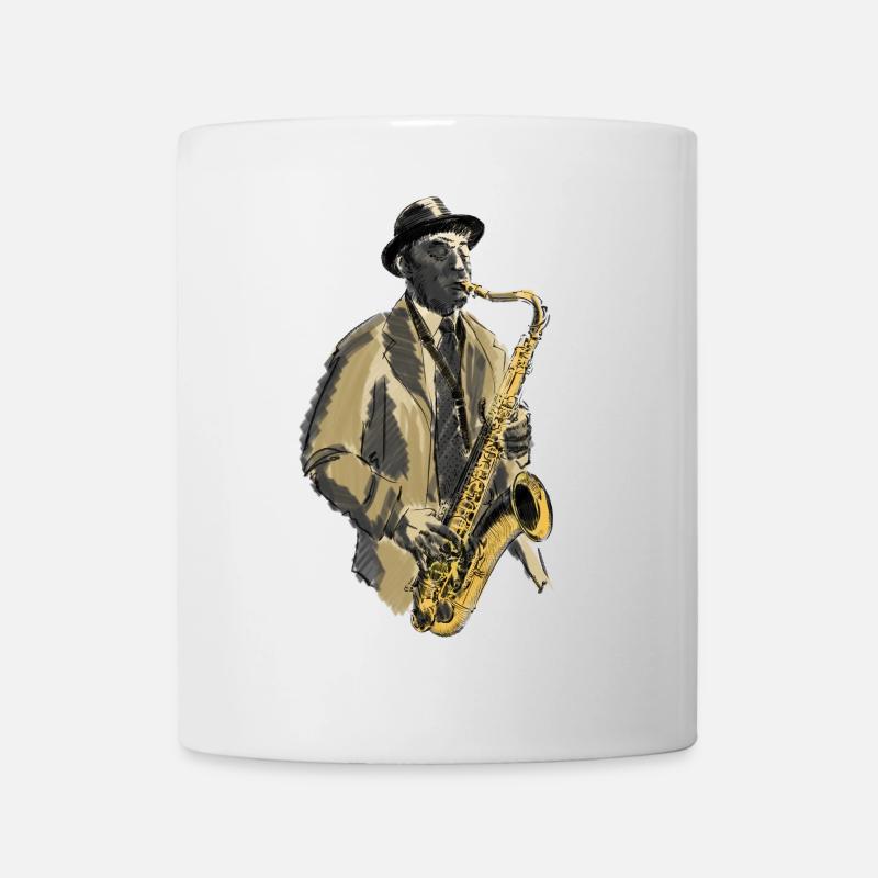 saxophon - Tasse - Weiß
