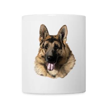 German shepherd - Mug blanc - blanc - Devant