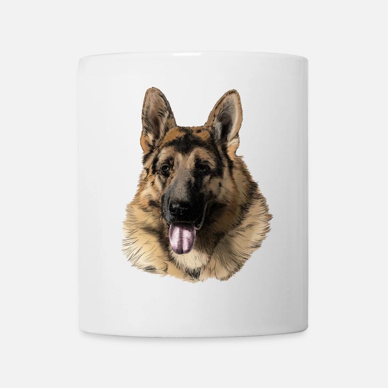 Schäferhund - Tasse - Weiß