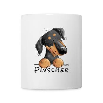 Funny Pinscher I Dog Comic - Mug - white - Front