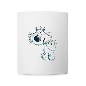 Freche Katze I Kätzchen Cartoon  - Tasse - Weiß - Vorne