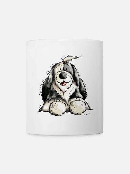 Mignon Bobtail Chien - Mug blanc - blanc