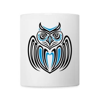 Eule im Haida Tattoo Style, owl - Mug blanc - blanc - Devant