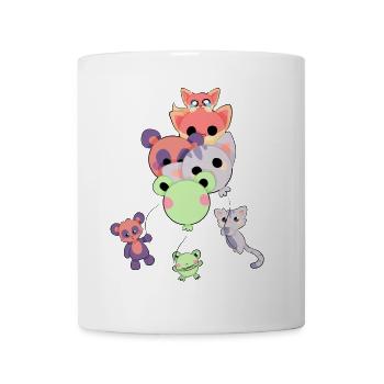 Animaux doux avec des ballons - Mug blanc - blanc - Devant