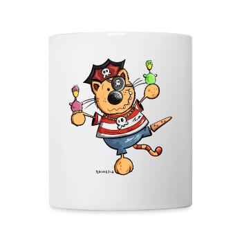 Mignon chat comique - Mug blanc - blanc - Devant