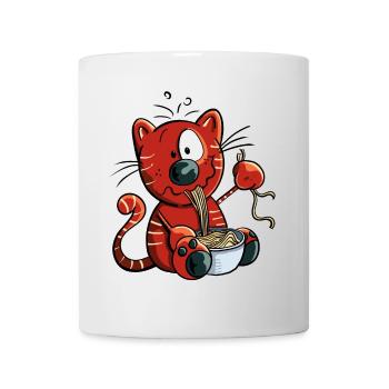 Mignon chat comique - Mug blanc - blanc - Devant