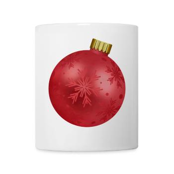 Cadeau de ventre de bébé enceinte boule de Noël - Mug blanc - blanc - Devant