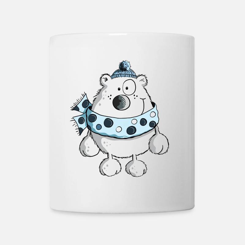 Drolliger Eisbär - Bär - Winter - Comic - Tiere - Tasse - Weiß