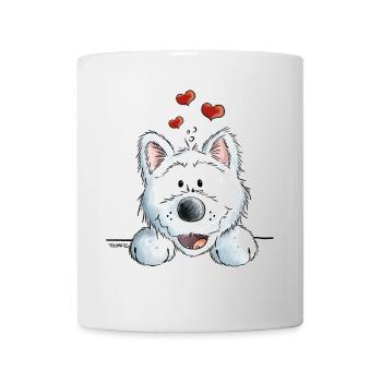 Verliebter Westie - Hund - Herz - Tier - Dog - Tasse - Weiß - Vorne