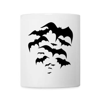 Swarm of flying bats. Vampires, dracula. - Mug - white - Front