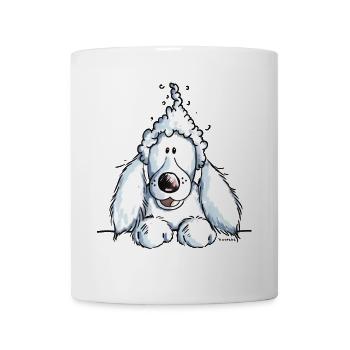 Knuffiger Pudel - Königspudel - Zwergpudel - Comic - Tasse - Weiß - Vorne