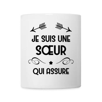 Soeur Sœur Naissance Bébé Soeurette Famille - Mug - white - Front